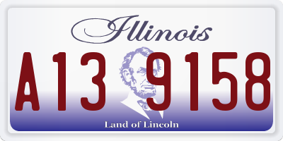 IL license plate A139158