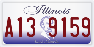 IL license plate A139159