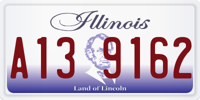 IL license plate A139162