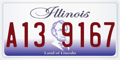 IL license plate A139167
