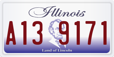 IL license plate A139171