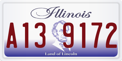 IL license plate A139172
