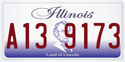 IL license plate A139173