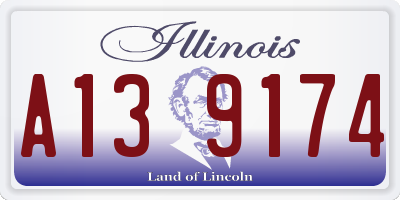 IL license plate A139174