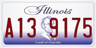 IL license plate A139175