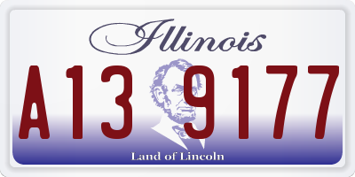 IL license plate A139177