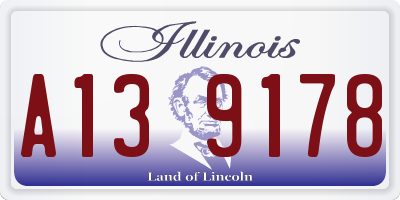 IL license plate A139178