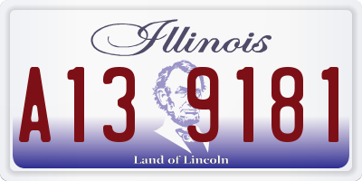 IL license plate A139181