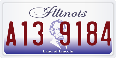 IL license plate A139184