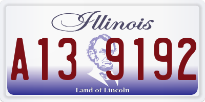 IL license plate A139192
