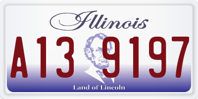 IL license plate A139197