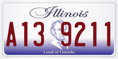 IL license plate A139211