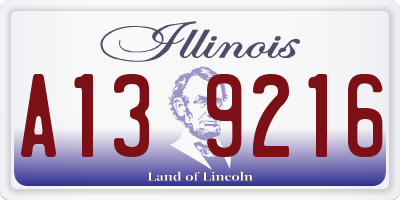 IL license plate A139216