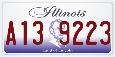 IL license plate A139223