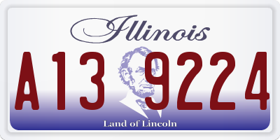 IL license plate A139224