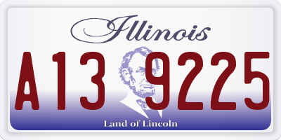 IL license plate A139225
