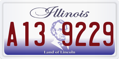 IL license plate A139229