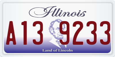 IL license plate A139233