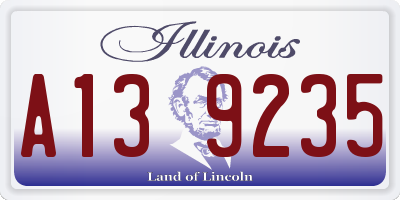 IL license plate A139235