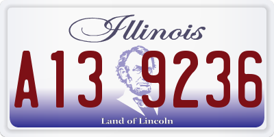 IL license plate A139236