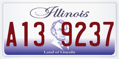 IL license plate A139237
