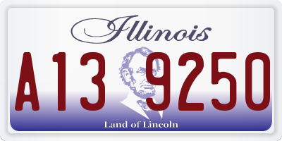 IL license plate A139250