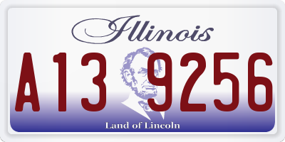 IL license plate A139256