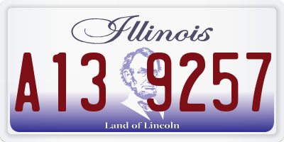 IL license plate A139257