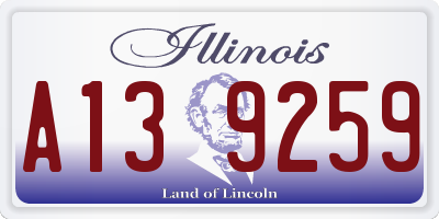 IL license plate A139259