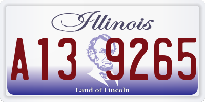 IL license plate A139265