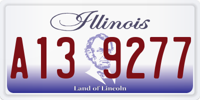 IL license plate A139277