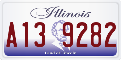 IL license plate A139282