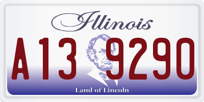 IL license plate A139290