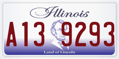 IL license plate A139293