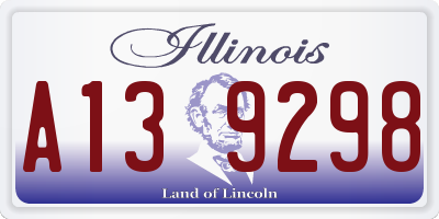IL license plate A139298