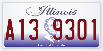 IL license plate A139301
