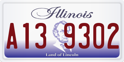 IL license plate A139302