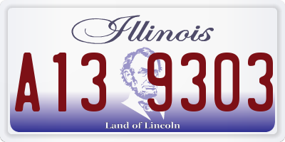 IL license plate A139303