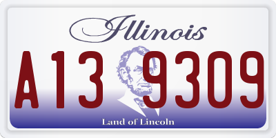 IL license plate A139309