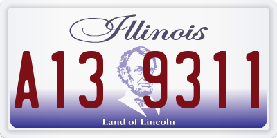 IL license plate A139311
