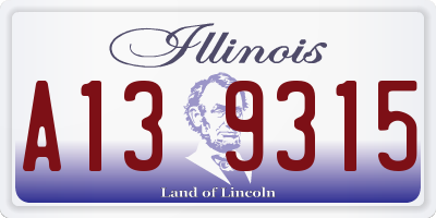 IL license plate A139315