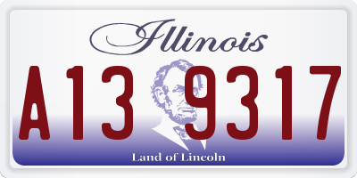 IL license plate A139317