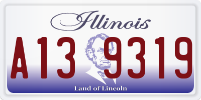 IL license plate A139319