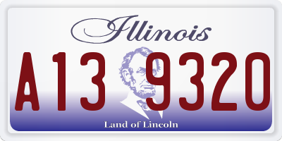 IL license plate A139320