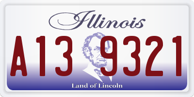IL license plate A139321