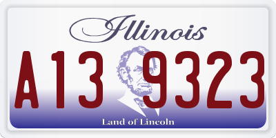 IL license plate A139323