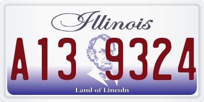 IL license plate A139324