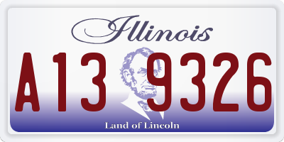 IL license plate A139326