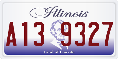 IL license plate A139327