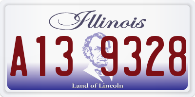 IL license plate A139328